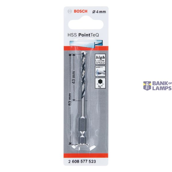 HSS PointTeQ Hex Drill Bit 4.0mm 1 pcs. image 2