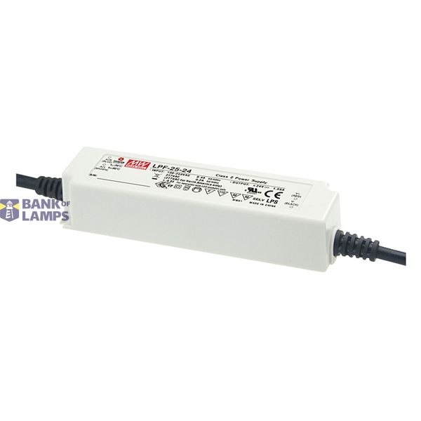 LPF-25D-42 Led driver, IP67 25.2W, 42V, 0.60A CV+CC dimmable, MEAN WELL image 1