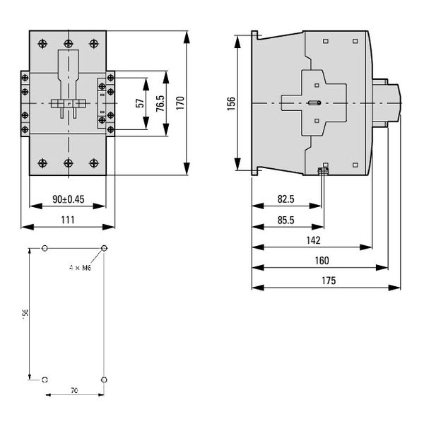 Contactor 90kW/400V/170A, coil 110VAC image 5