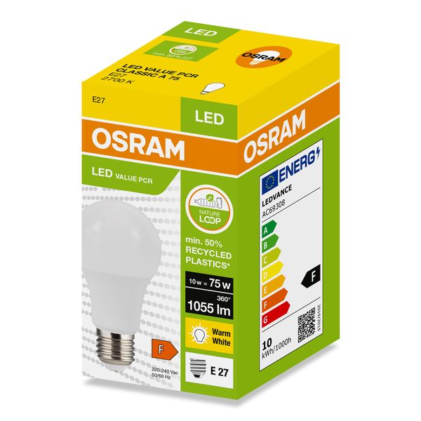 LEDPCRCLA75 10W/827 230VFR E27 FS1 OSRAM image 2