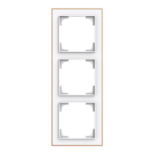 cover frame 3v art-matt white/rose gold image 1