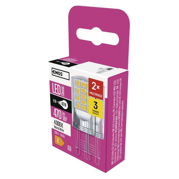 LED Bulb Classic JC / G9 / 4 W (40 W) / 470 lm / neutral white image 1