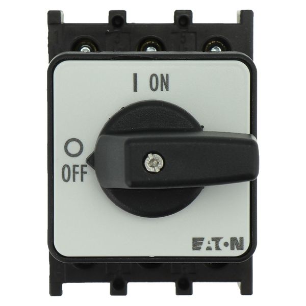 On-Off switch, P1, 40 A, flush mounting, 3 pole, with black thumb grip and front plate image 31