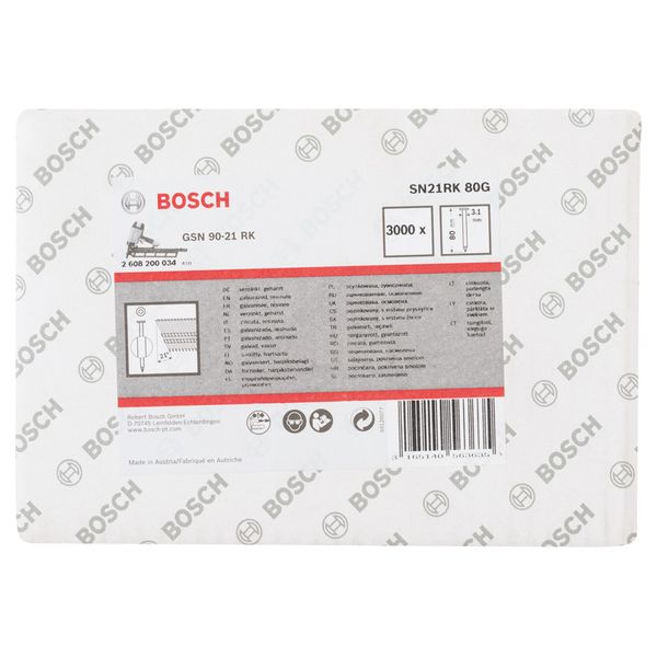 Full head strip nail SN21RK 80G 3.1 mm, 80 mm, galvanised, smooth image 2