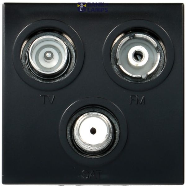 RTV - SAT pass-through socket black, 2M image 1