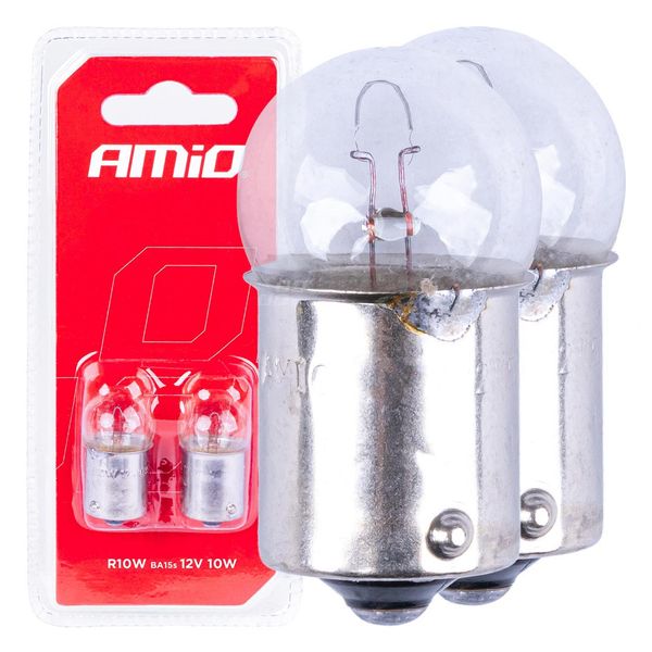 Halogen bulbs R10W BA15s 12V 2pcs blister image 1
