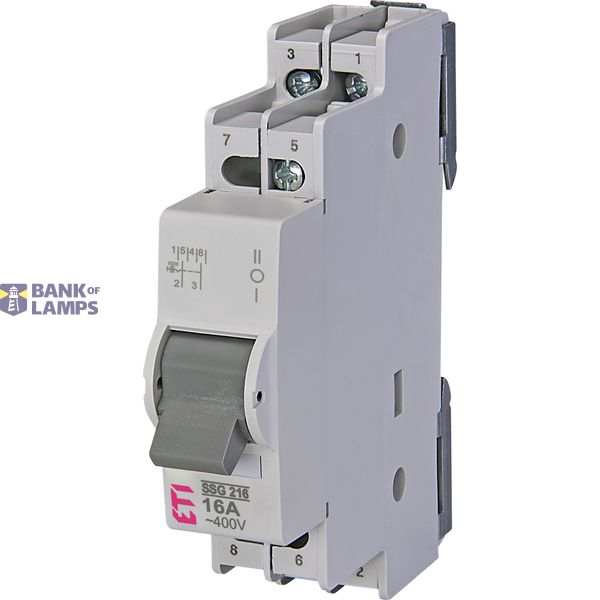 SSG 216 2p 16A center-off change-over switch image 1