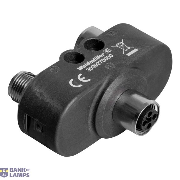 Sensor-actuator adaptor, Number of poles: 4, Coding: T-coded, 63 V image 1