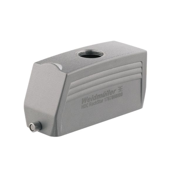 HDC enclosures, Size: 8, Protection degree: IP65, in plugged condition, Cable entry from top, Plug housing, End-locking clamp, lower side, Standard, Size of cable entries: M 32 image 2
