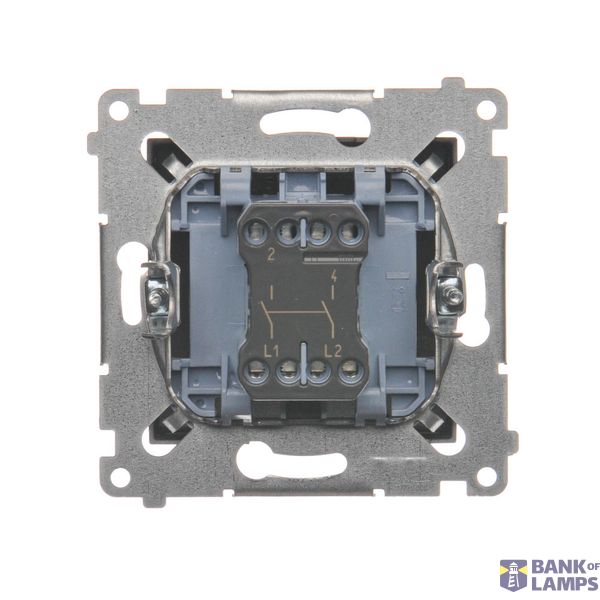 Double surface mounted box, Silver matt, metalic image 1