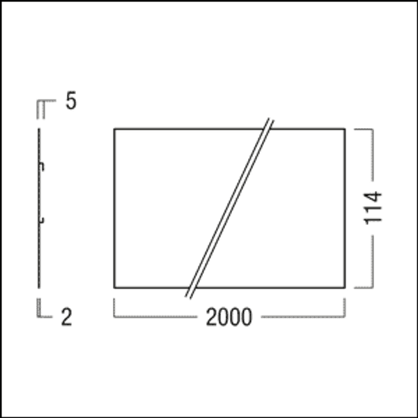 SUI 3PH/L3+DALI TRACK PROF-H 1X2M BK - H-lamination profile 45° image 3