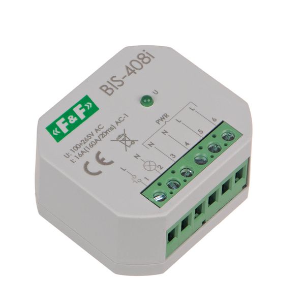 Bistable relay, flush-mounted, for illuminated pushbuttons with inrush relay 160A/20ms; BIS-408-LED image 7