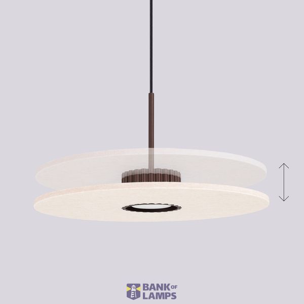 Pendant lamp OVO 1 brązowa/beżowa filc Gx53 image 3