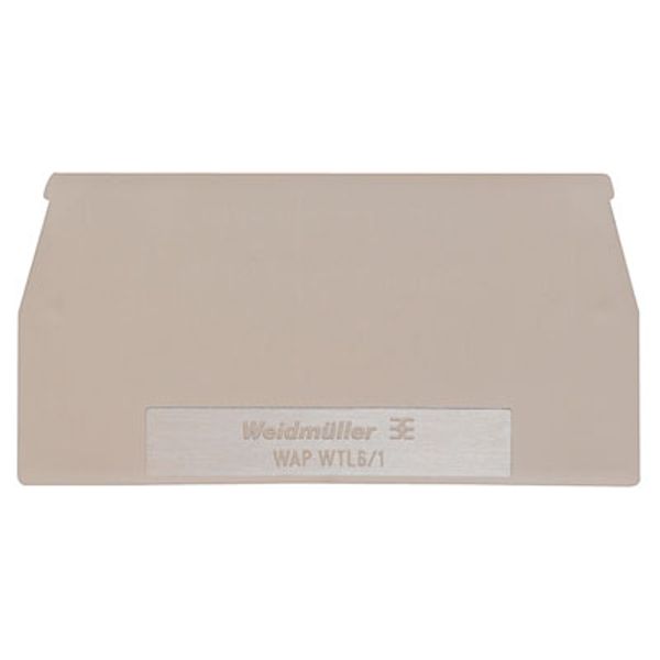 End plate for terminals, dark beige, Height: 82.2 mm, Width: 1.5 mm, V-0, Wemid, Snap-on: No image 2