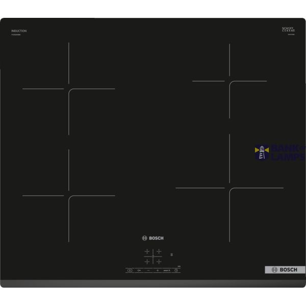 Bosch | Hob | PUE63KBB6E | Induction | Number of burners/cooking zones 4 | Touch | Timer | Black image 2