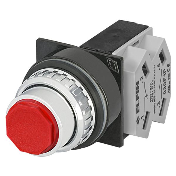Push-button without guard, red, N.O.+N.C. image 1