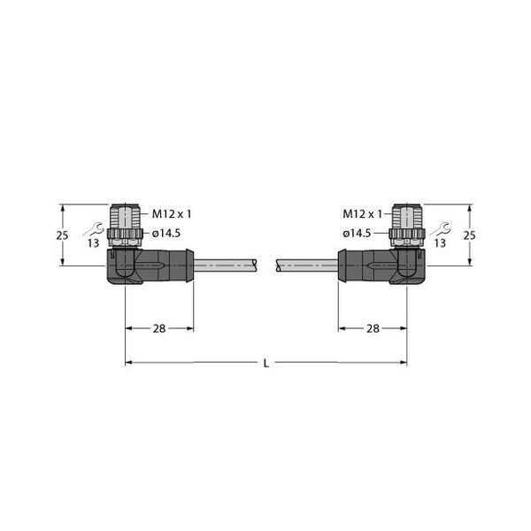 Industrial Ethernet Cable Extension Cable   WSSD-WSSD-4414-20M image 1