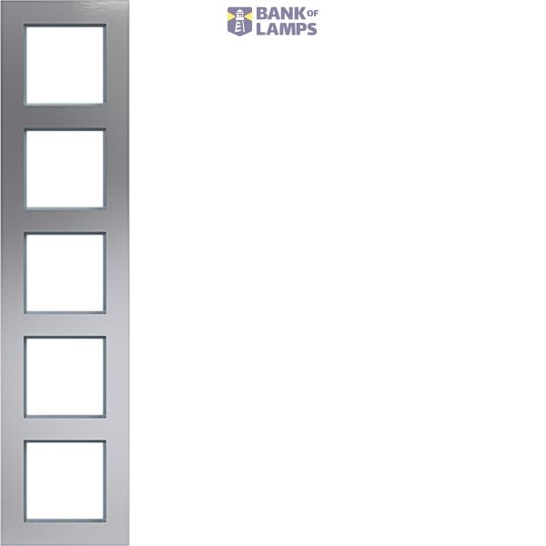 Cover frame 5-way vertical, A.8, aluminium image 1