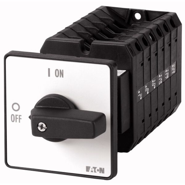 T5B-6-15898/Z Reversing star-delta switches, T5B, 63 A, rear mounting, 6 contact unit(s), Contacts: 11, 60 °, maintained, With 0 (Off) position, D-Y-0-Y-D, SOND 30, image 1
