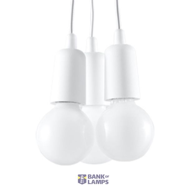 HANGING LAMP DIEGO 3 WHITE E27 3X60W IP20 image 5