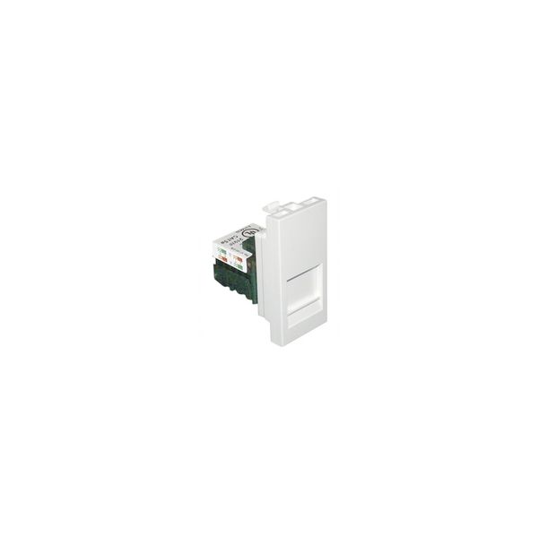 MOD W/1 RJ45 CAT5E UTP CONNECT-1MOD MATTE WH image 1