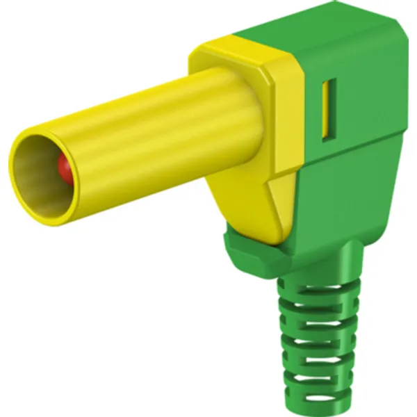4 mm plug, solder connection, 2.5 mm², CAT II, yellow/green, 22.2667-20 image 1