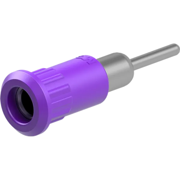 4 mm socket, round plug connection, mounting Ø 8.2 mm, purple, 64.3011-26 image 1
