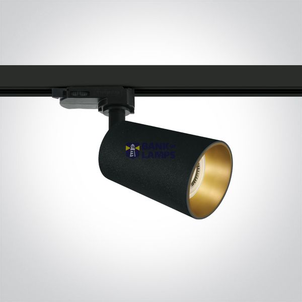 BLACK 10W GU10 TRACK SPOT 100-240V DARK LIGHT image 1