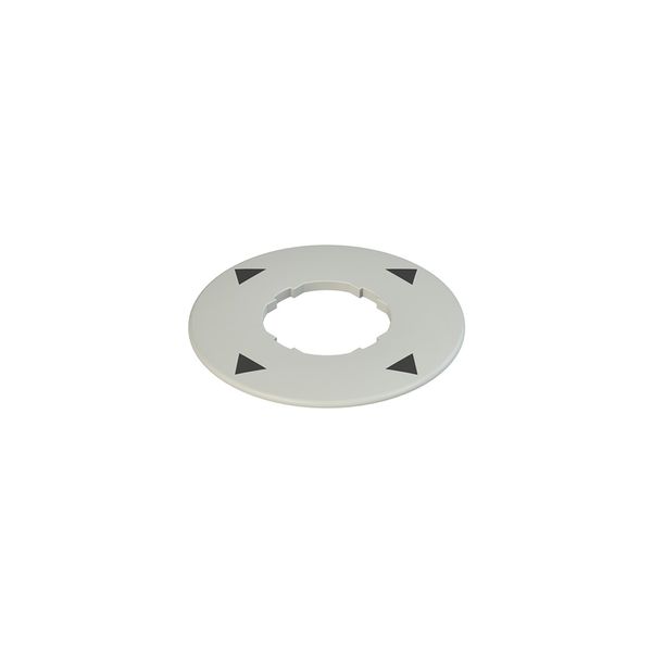 Plate with shaped hole, circular, ? 60 mm, grey, with inscription image 1