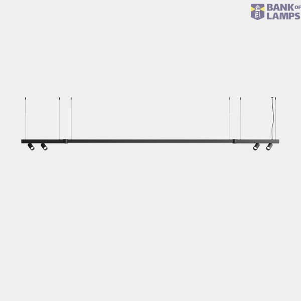 Lineal lighting system Apex Lineal Pendant 3180mm 4 Spots 52mm 72W LED warm-white 3000K CRI 90 ON-OFF White IP20 3940lm image 1