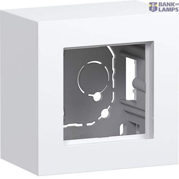 Housing, single, high design, surface-mount, A.8, light white glossy image 1