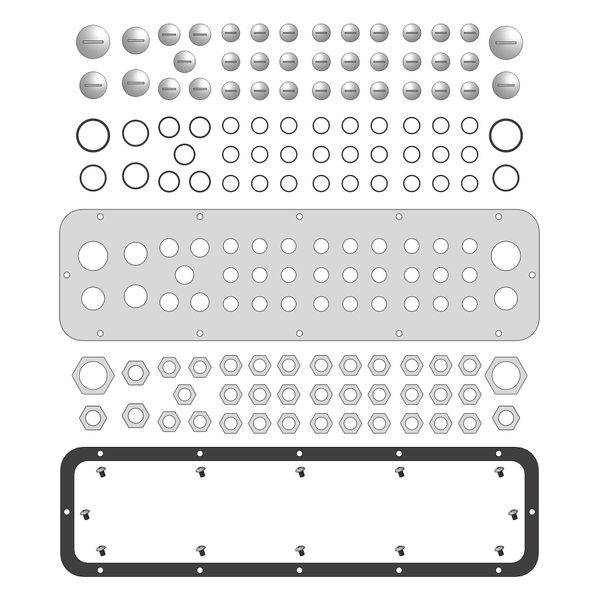 WSA Cable entry gland plate for type F, with 38 entries image 1