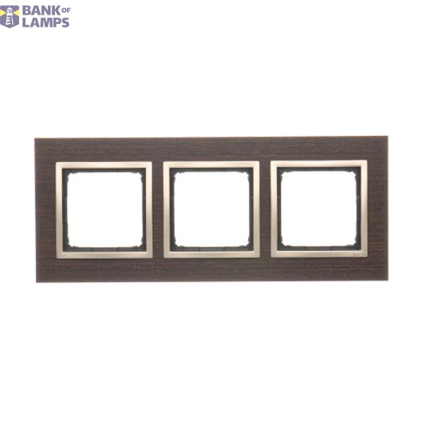 Triple frame, wood, Gold wenge image 1