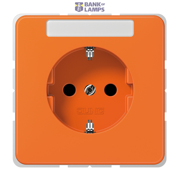 SCHUKO socket, 16 A 250 V ~, Duroplast, CD series, orange (for ZSV) image 1