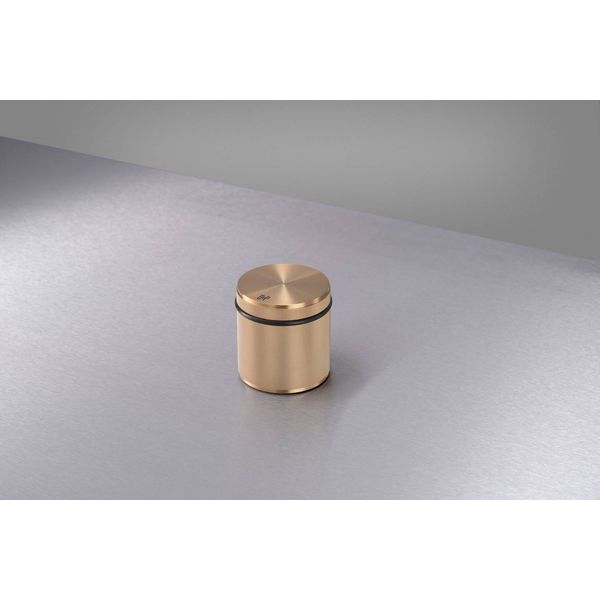 DOOR STOP / FREESTANDING / LINEAR / AGED BRASS image 1