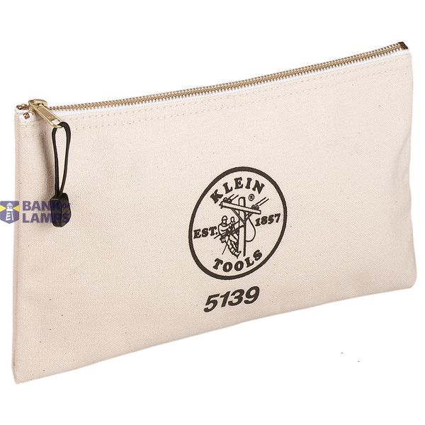 Zipper Bag, Canvas Tool Pouch to 12.5 x 7 x 0.7 -Inch image 1