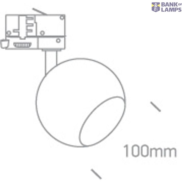 BLACK 10W GU10 TRACK SPOT 100-240V image 2