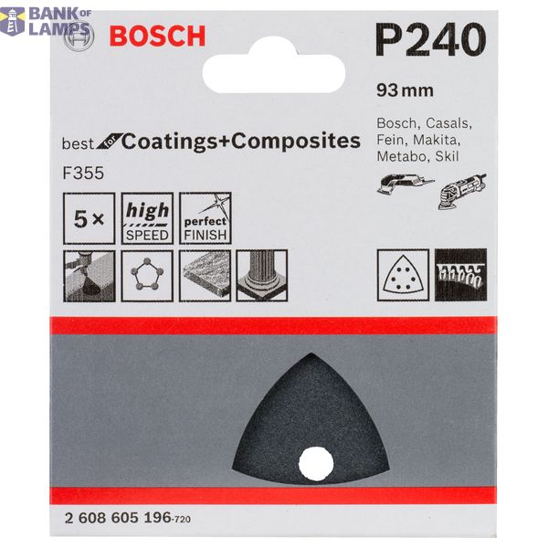 F355 sanding sheet, pack of 5 93 mm, 240 image 2