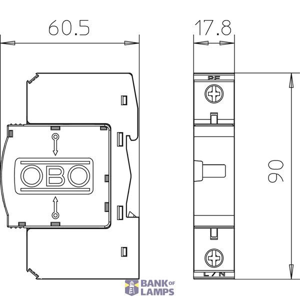 V25-B+C 1-150 5094401 ARRESTER COMBINED V25 V25-B+C 1-150 image 2