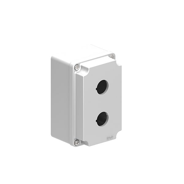 Control station, empty with no actuators, for 2 actuators. Grey cover image 1