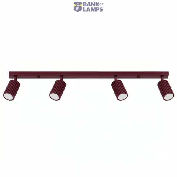 Ceiling lamp KARBON 4L burgundy image 1