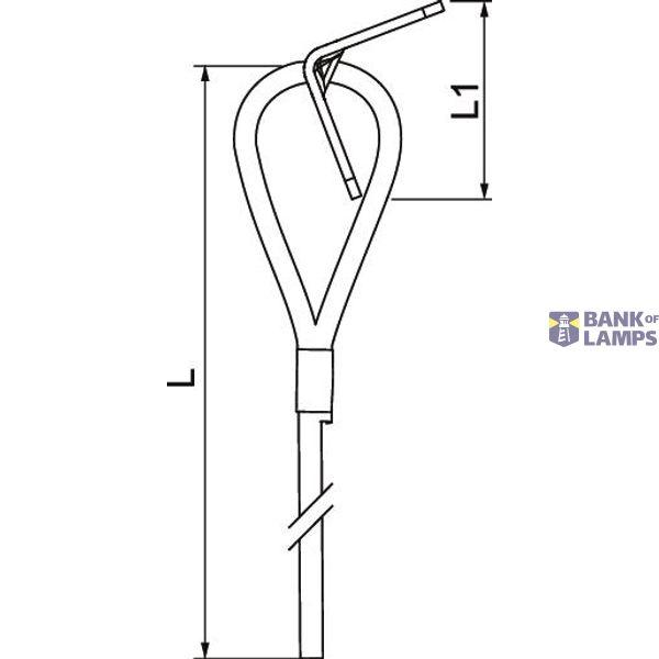 QWT UW 3 10M G Suspension wire with universal angle 3x10000mm image 2