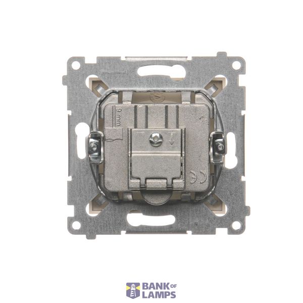 RJ12 double telephone socket, (module), Bronze matt, metalic image 1