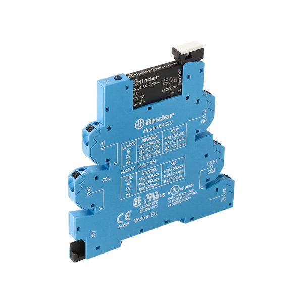 Rel. interface SSR MasterBASIC Push-IN In.12VDC/SEN/1NO Out.6A/24VDC (39.00.7.012.9024) image 7