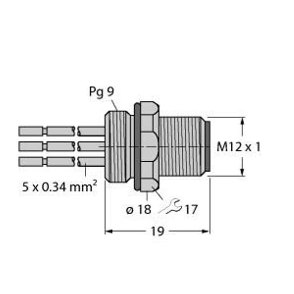 Accessories for Fieldbus Systems Mounting Receptacle   FSW4.54-0.5 image 1