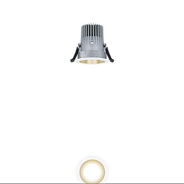 PANOS EVO R68 10W 840 LDO FL-GD WH - LED ceiling-recessed luminaire image 1
