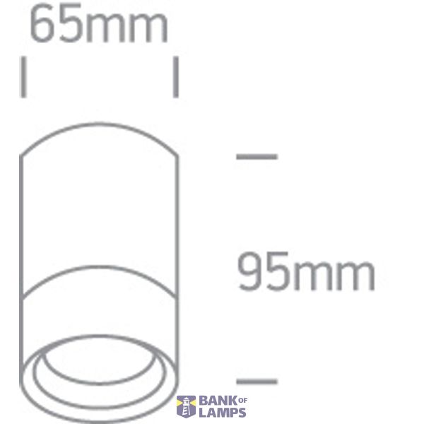 WHITE CYLINDER GU10 10W IP54 image 4