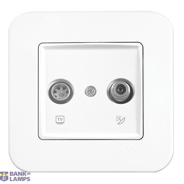 Linnera-Rollina Sat Socket Terminated (Sat-TV) White image 1