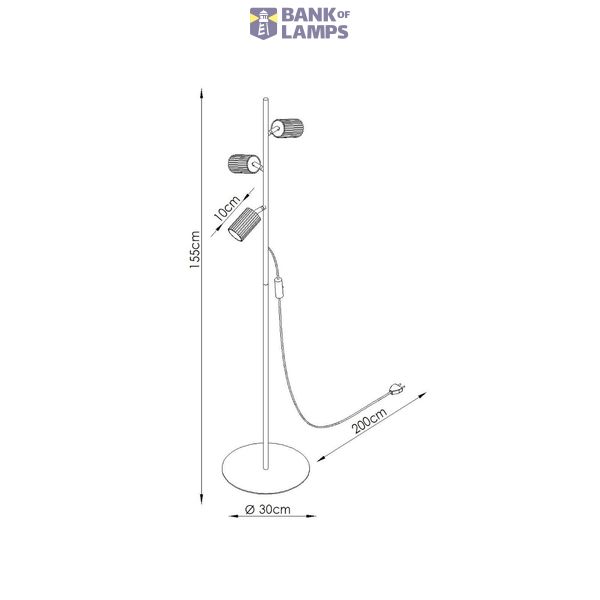 Floor lamp KARBON 3 golden image 5