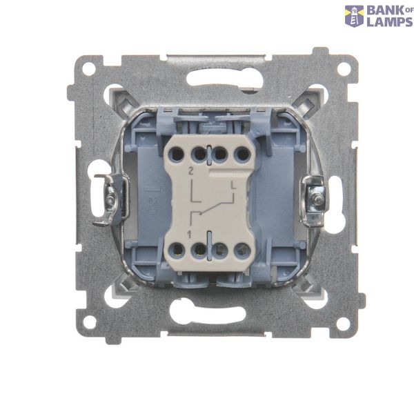 Single button for switches and push buttons, cream white/electro white image 1